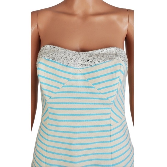 NWT Lilly Pulitzer Bayview stripe strapless dress Sz 2 - Picture 4 of 8